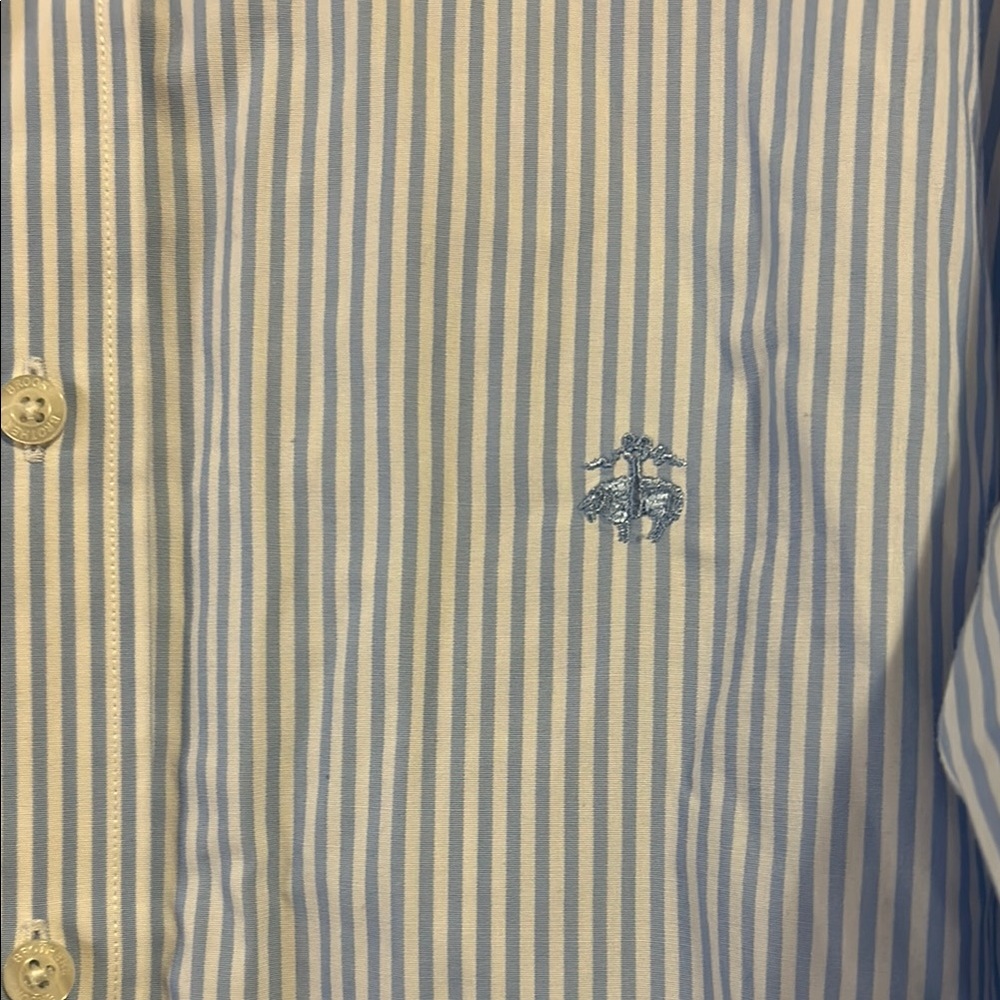 Brooks Brothers Blue Striped Shirt* - Picture 3 of 7